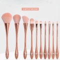 10pcs professional synthetic hair cosmetic brush set